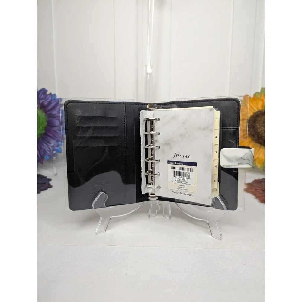 Filofax Pocket Patterns Organizer - Marble, White, Swirl, 2026 NWT